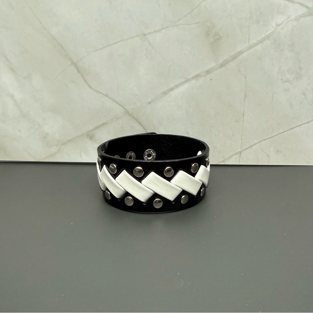 Black and White Studded Bracelet